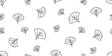 Yapraksız yaprak desenli bitki vektörü çiçek bahçesi orman eşarbını izole edilmiş fayans arkaplanı tekrar duvar kağıdı çizimi beyaz tasarım