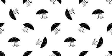 Kedisiz desenli kedi yavrusu şemsiyesi. Çizgi film. Uyuyan eşarp izole edilmiş hayvan.