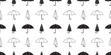 Şemsiyesiz yağmurlu karikatür karo duvar kâğıdı tekrar arka plan karalama beyaz çizim siyah tasarım