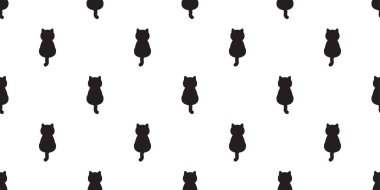 kedisiz desenli kedi yavrusu, vektör ayak izi, cadılar bayramı evcil hayvan, Noel eşarbı izole çizgi film, duvar kâğıdı, döşeme, arka plan tasarımı.
