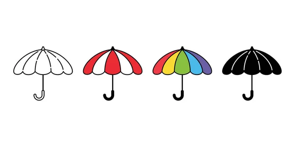 Regenschirm Vektor Symbol Regenbogen Logo Lgbt Stolz Regen Cartoon Charakter — Stockvektor