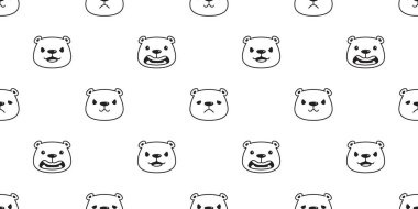 Ayı desensiz kutup ayısı cadılar bayramı Taş süslü vektör karton duvar kâğıdı karalama arka plan illüstrasyonunu tekrarla