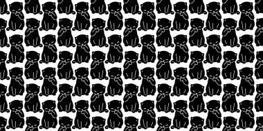 Kedisiz desenli kedi yavrusu. Calico vektör karalama. Arka plan eşarbı.