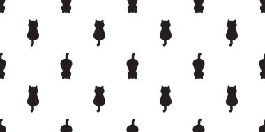 Kedi, kusursuz desenli kedi, vektör, ayak izi, ev hayvanı, cadılar bayramı, Noel eşarbı hediye paketi, karikatür, duvar kâğıdı, kiremit, arkaplan tasarımı.