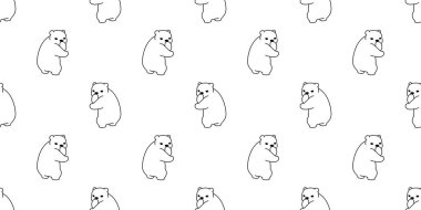 Ayı desensiz kutup vektörü Teddy karikatür eşarp hediye paketi kağıdı Duvar kağıdı karo çizim çizimi tasarımı