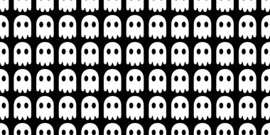 Hayalet desensiz Cadılar Bayramı kafatası vektörü ürkütücü şeytan çizgi film çizimi hediye paketi tasarımı