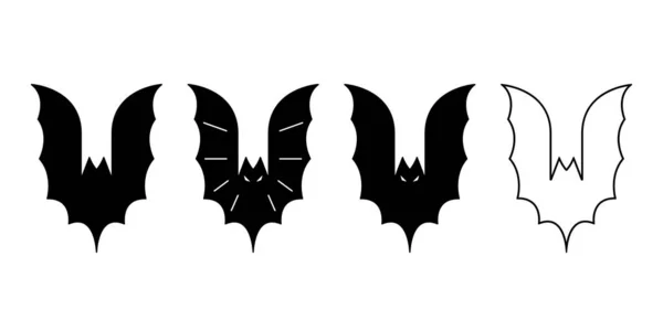 Логотип Вектора Летучих Мышей Логотип Хэллоуина Символ Дракулы Вампир Призрак — стоковый вектор