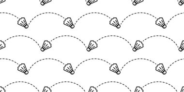 Badminton Tertemiz desenli mekik, raket sıçrama vektör şablonu, karikatür karalama çizgisi kağıt kaplama arka plan eşarbı izole duvar kağıdı çizimi grafiği