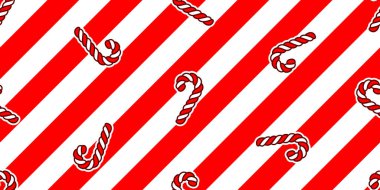 Şekersiz noel karikatürü vektörü kırmızı çizgili halat eşarp izole fayans tekrar duvar kağıdı hediye paketi karalama çizimi tasarımı