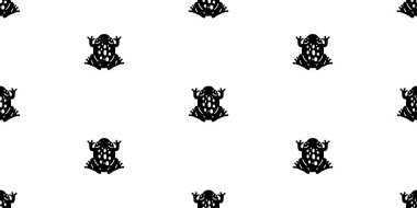 Kurbağa desensiz vektör karikatür karakteri maça kurbağa karo karo karo karo karo karo arka kaplama kağıt tekrar duvar kağıdı eşarp izole tasarım siyah