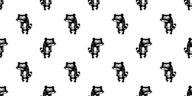 Rakun desensiz rakun yürüyüşü çizgi film karikatürü evcil hayvan yaprağı döşeme arkaplanı bırakın Duvar kağıdı ambalajlı kağıt çizimleri tekrarlayın