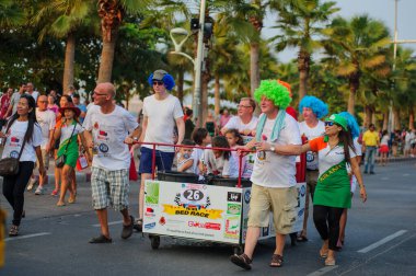 Pattaya, Tayland 25 Ocak 2015: Pattaya Yatak Yarışı Festivali