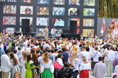 KIEV, UKRAINE - 24 AĞUSTOS 2013: Bağımsızlık Gününü Kutlama.