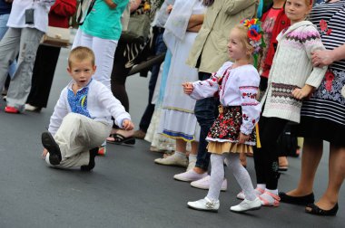 KIEV, UKRAINE - 24 AĞUSTOS 2013: Bağımsızlık Gününü Kutlama.