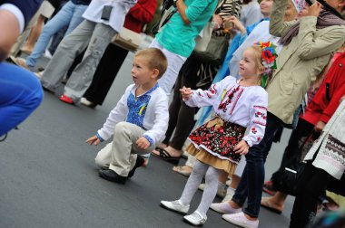 KIEV, UKRAINE - 24 AĞUSTOS 2013: Bağımsızlık Gününü Kutlama.