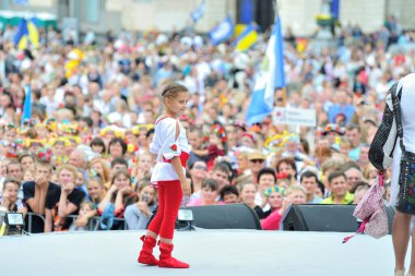 KIEV, UKRAINE - 24 AĞUSTOS 2013: Bağımsızlık Gününü Kutlama.