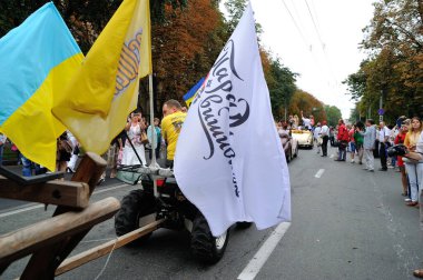KIEV, UKRAINE - 24 AĞUSTOS 2013: Bağımsızlık Gününü Kutlama.