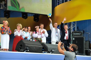 KIEV, UKRAINE - 24 AĞUSTOS 2013: Bağımsızlık Gününü Kutlama.