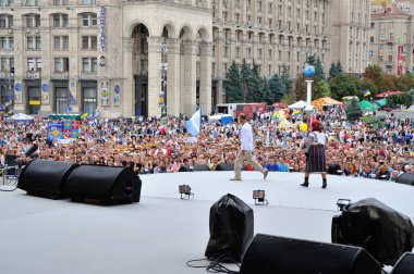 KIEV, UKRAINE - 24 AĞUSTOS 2013: Bağımsızlık Gününü Kutlama.
