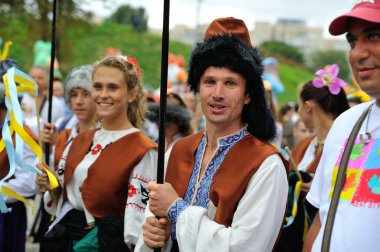 KIEV, UKRAINE - 24 AĞUSTOS 2013: Bağımsızlık Gününü Kutlama.