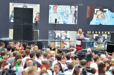 KIEV, UKRAINE - 24 AĞUSTOS 2013: Bağımsızlık Gününü Kutlama.