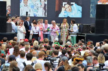 KIEV, UKRAINE - 24 AĞUSTOS 2013: Bağımsızlık Gününü Kutlama.