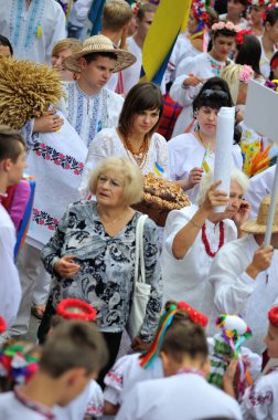 KIEV, UKRAINE - 24 AĞUSTOS 2013: Bağımsızlık Gününü Kutlama.