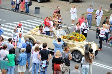 KIEV, UKRAINE - 24 AĞUSTOS 2013: Bağımsızlık Gününü Kutlama.