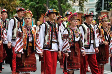 KIEV, UKRAINE - 24 AĞUSTOS 2013: Bağımsızlık Gününü Kutlama.