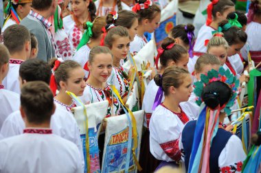 KIEV, UKRAINE - 24 AĞUSTOS 2013: Bağımsızlık Gününü Kutlama.