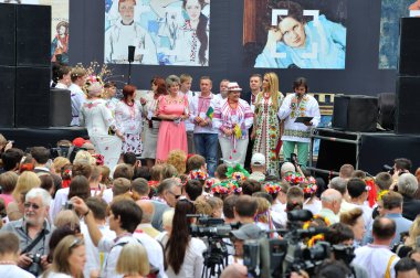 KIEV, UKRAINE - 24 AĞUSTOS 2013: Bağımsızlık Gününü Kutlama.