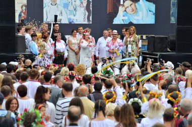 KIEV, UKRAINE - 24 AĞUSTOS 2013: Bağımsızlık Gününü Kutlama.