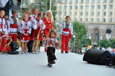 KIEV, UKRAINE - 24 AĞUSTOS 2013: Bağımsızlık Gününü Kutlama.