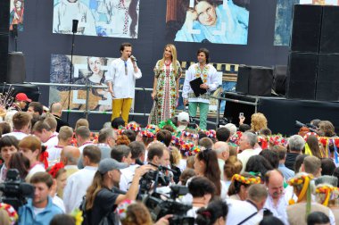 KIEV, UKRAINE - 24 AĞUSTOS 2013: Bağımsızlık Gününü Kutlama.