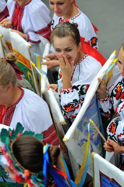 Kiev Ucrânia Agosto 2013 Celebrando Dia Independência — Fotografia de Stock