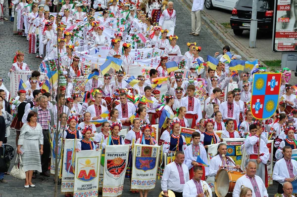 Kiev Ucrania Agosto 2013 Celebrando Día Independencia — Foto de Stock