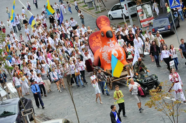 Kiev Ucrânia Agosto 2013 Celebrando Dia Independência — Fotografia de Stock