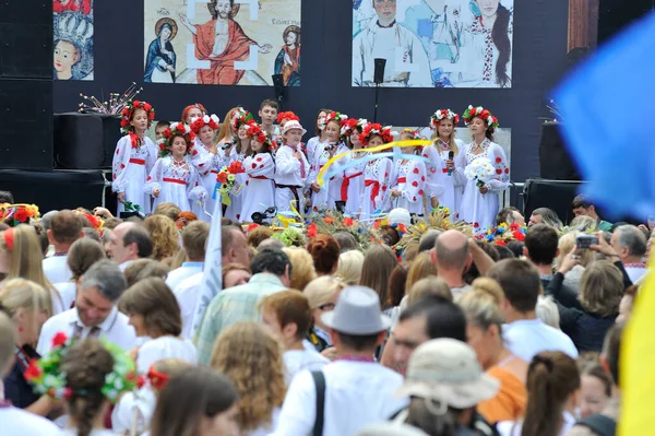 Kiev Ucrania Agosto 2013 Celebrando Día Independencia —  Fotos de Stock