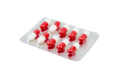 Tablet antibiyotik renk beyaz izole