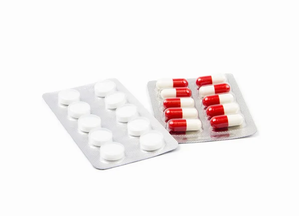 Tablets antibiotics color Stock Photo