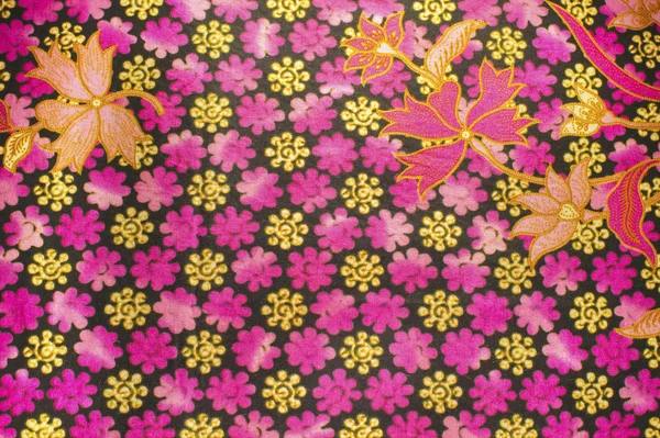 A bela arte malaia e indonésia Batik padrão — Fotografia de Stock