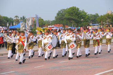 Kuantan-Ağustos 31:Malaysians katılmak Ulusal günü yürüyüşü, ce