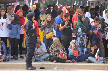 Kuantan-Ağustos 31:Malaysians katılmak Ulusal günü yürüyüşü, ce