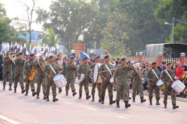 Kuantan-Ağustos 31:Malaysians katılmak Ulusal günü yürüyüşü, ce