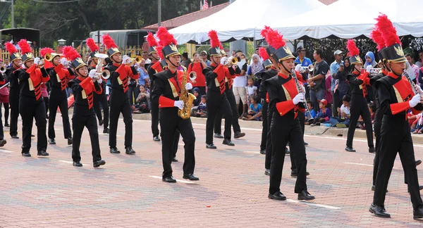 Kuantan-sie 31:Malaysians udziału w święto narodowe defilada, obchody rocznicy niepodległości 58 na 31 sierpnia 2015 w Kuantan, Pahang, Malezja. — Zdjęcie stockowe