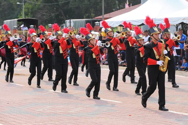 Kuantan-srpen 31:Malaysians účastní národní den parade, oslavující 58. výročí nezávislosti na 31 srpna 2015 v Kuantan, Pahang, Malajsie. — Stock fotografie