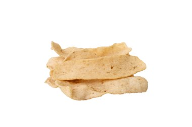 Kızarmış Keropok gelir; Geleneksel Malezya balık köftesi yapımı f