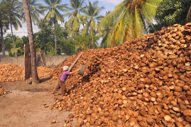 Lombok, Endonezya-Haziran 10,2015: stackin yerel kimliği belirsiz kadın