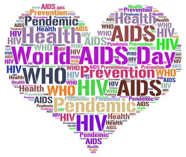 Word cloud with concept of World AIDS Day - 1st December. — Stock Fotó