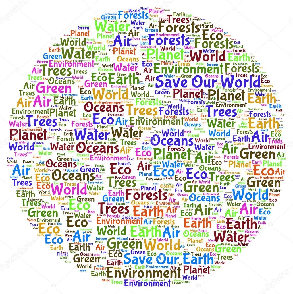 Save Our World concept in word cloud.